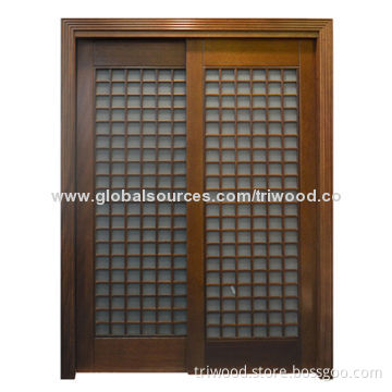 Sliding Door with Timber Frame with Eco-friendly Stain and Varnish